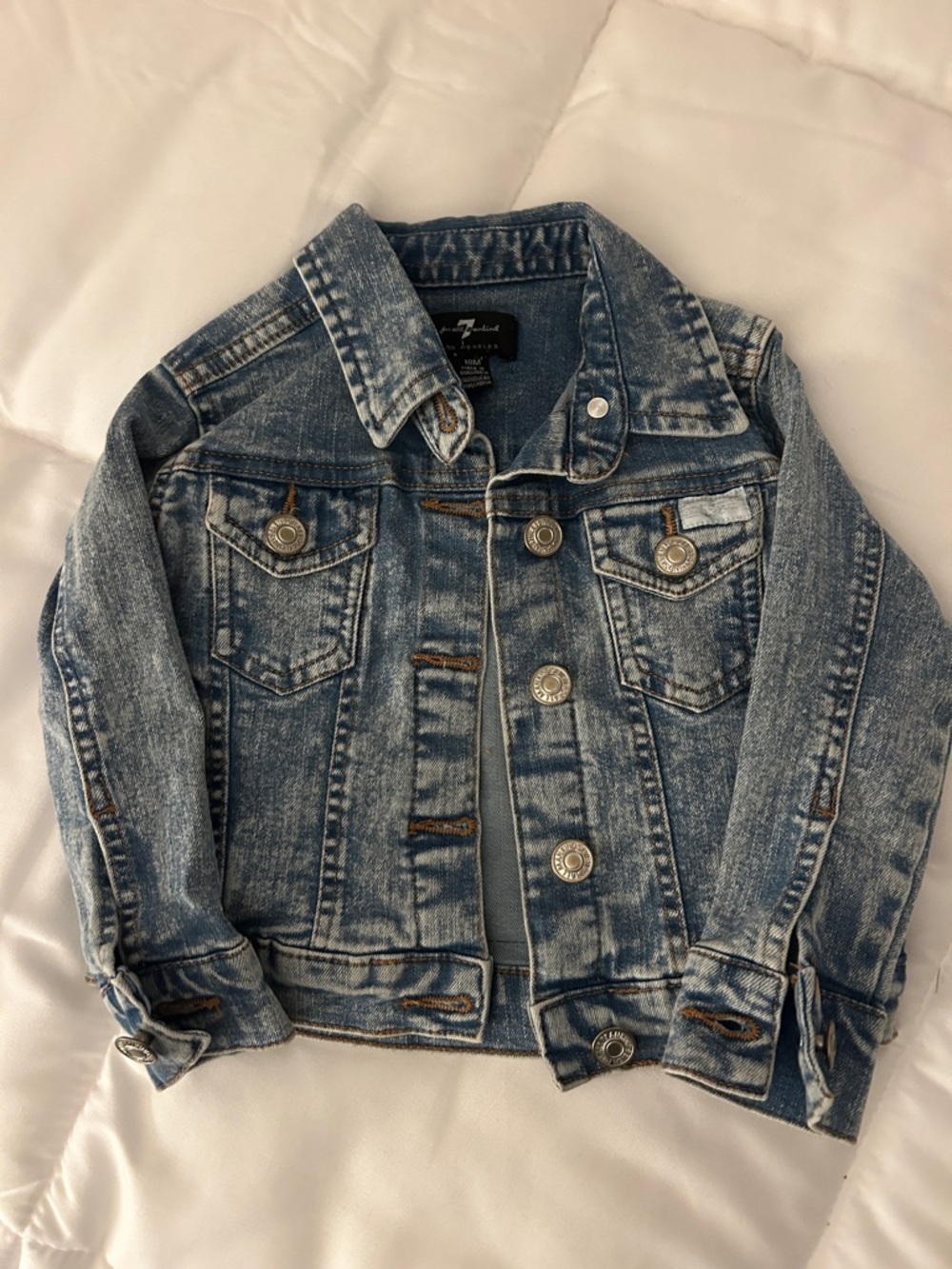7 For All Mankind Light Wash Kids Denim Jacket